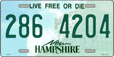 NH license plate 2864204