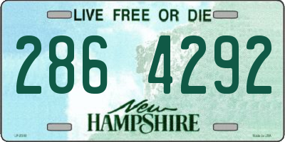 NH license plate 2864292