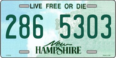 NH license plate 2865303