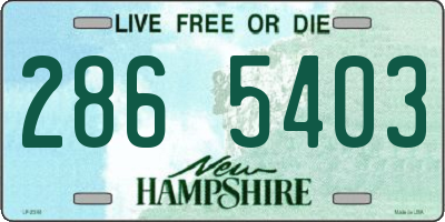 NH license plate 2865403