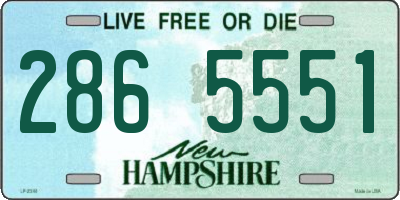 NH license plate 2865551
