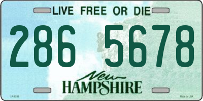 NH license plate 2865678
