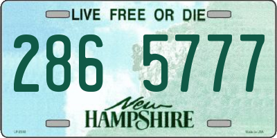 NH license plate 2865777