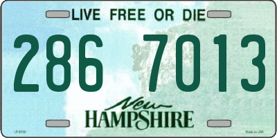 NH license plate 2867013