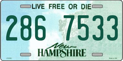 NH license plate 2867533