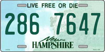 NH license plate 2867647