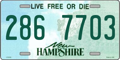 NH license plate 2867703