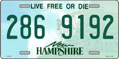 NH license plate 2869192