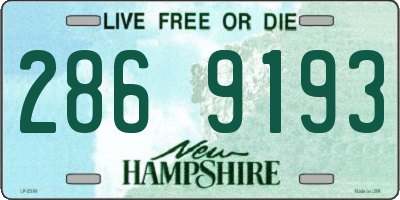 NH license plate 2869193