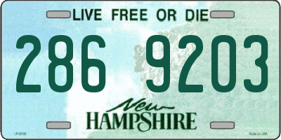NH license plate 2869203
