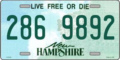 NH license plate 2869892