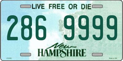 NH license plate 2869999