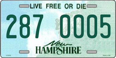 NH license plate 2870005