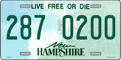 NH license plate 2870200