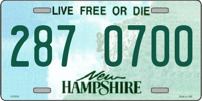 NH license plate 2870700