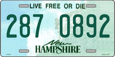 NH license plate 2870892