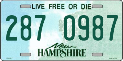 NH license plate 2870987