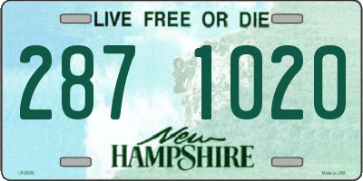 NH license plate 2871020