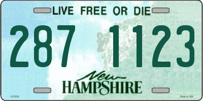 NH license plate 2871123