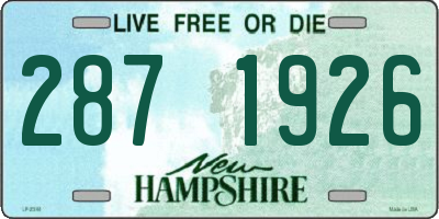 NH license plate 2871926