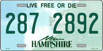 NH license plate 2872892