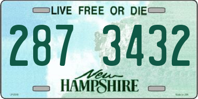 NH license plate 2873432