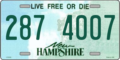 NH license plate 2874007
