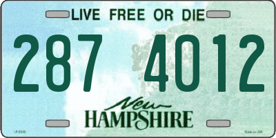 NH license plate 2874012