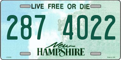 NH license plate 2874022
