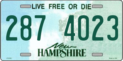 NH license plate 2874023