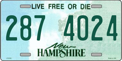 NH license plate 2874024