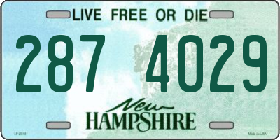 NH license plate 2874029