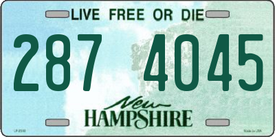 NH license plate 2874045