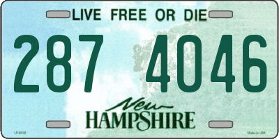NH license plate 2874046