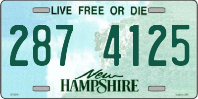 NH license plate 2874125