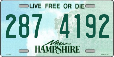 NH license plate 2874192