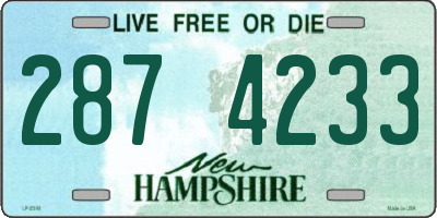 NH license plate 2874233