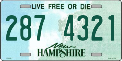NH license plate 2874321