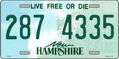 NH license plate 2874335