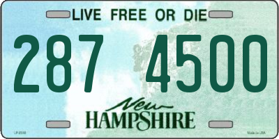 NH license plate 2874500