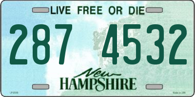 NH license plate 2874532