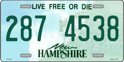 NH license plate 2874538