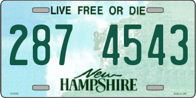 NH license plate 2874543