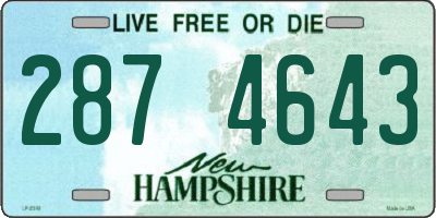 NH license plate 2874643