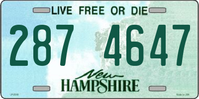 NH license plate 2874647