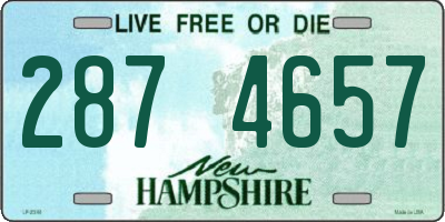 NH license plate 2874657