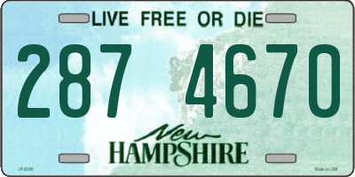 NH license plate 2874670