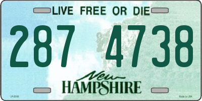 NH license plate 2874738