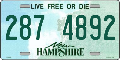 NH license plate 2874892