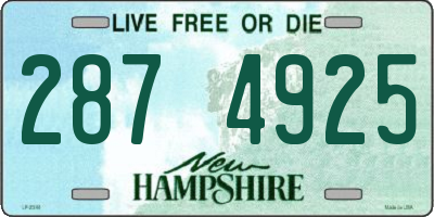 NH license plate 2874925
